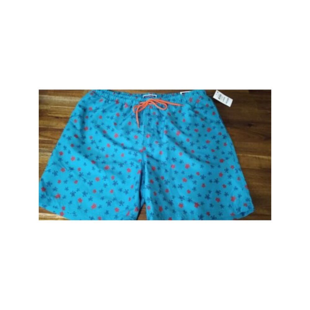 CLUBROOM Mens Teal Drawstring Flat Frong Classic Fit Quick-Dry Swim Trunks XXL
